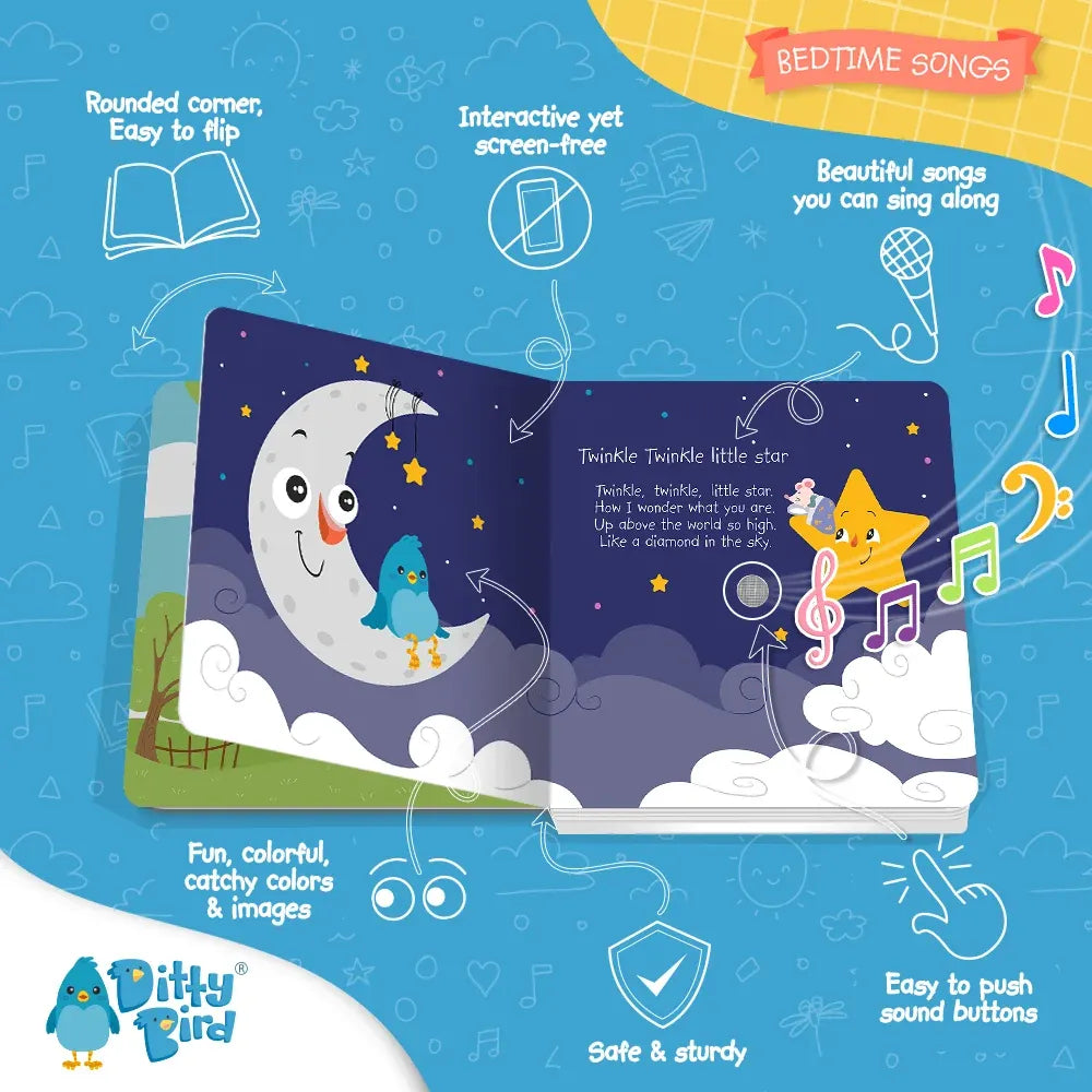 Ditty Bird Bedtime Songs Interactive Sound Book, image 6