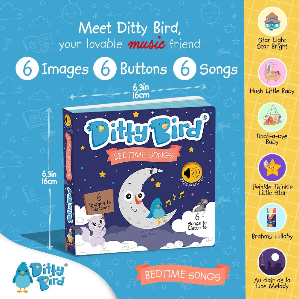 Ditty Bird Bedtime Songs Interactive Sound Book, image 3