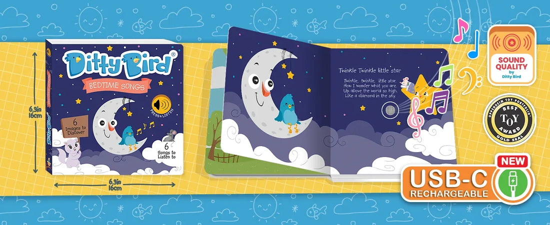 Ditty Bird Bedtime Songs Interactive Sound Book, image 7