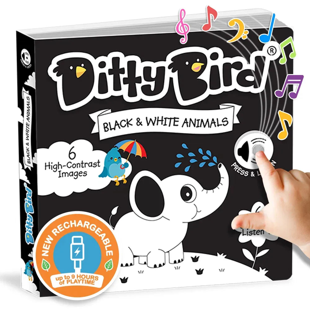 Ditty Bird Black & White Interactive Sound Book, image 6