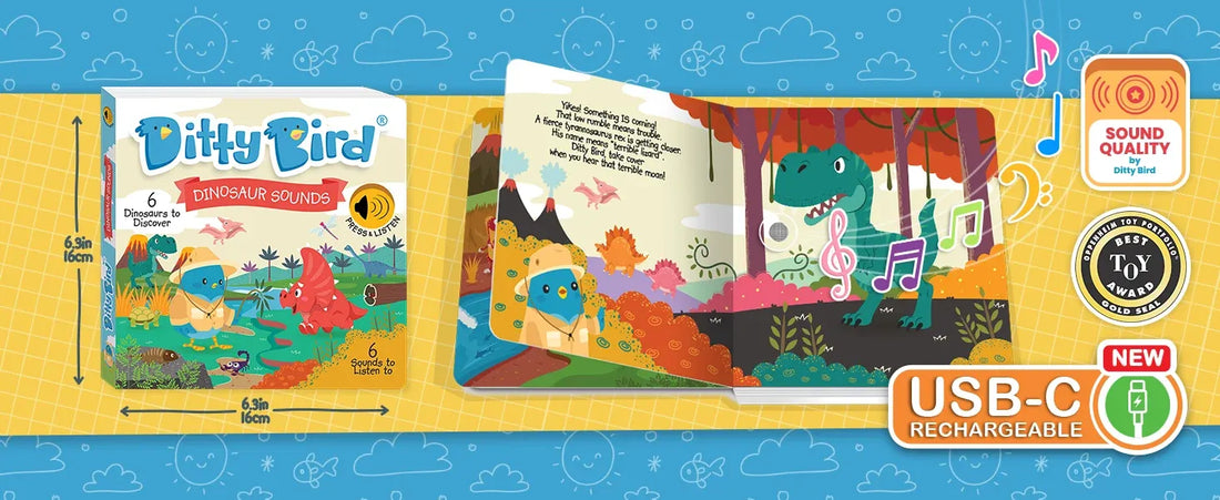 Ditty Bird Dinosaur Sounds Interactive Sound Book, image 6