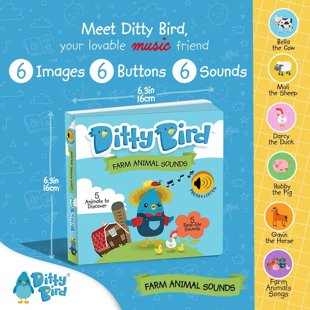 Ditty Bird Farm Animals Interactive Sound Book, image 3