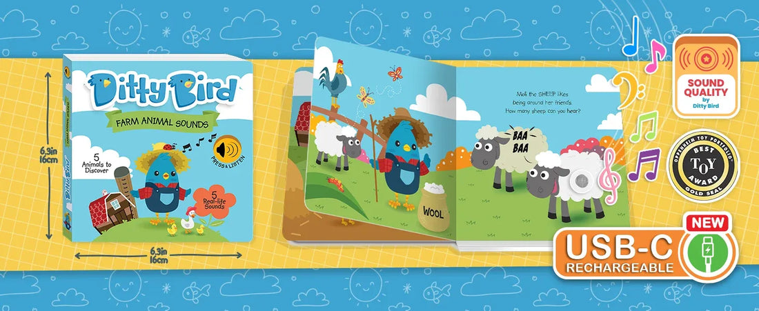 Ditty Bird Farm Animals Interactive Sound Book, image 6