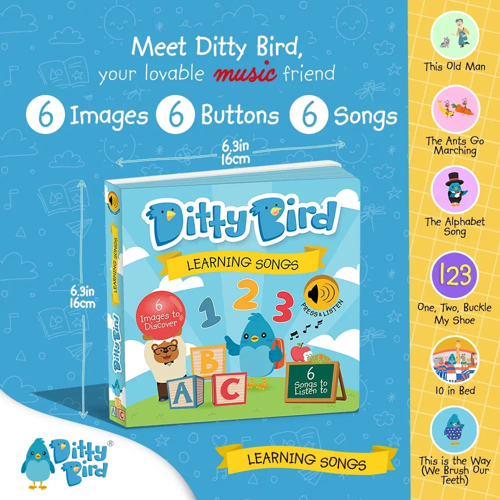 Ditty Bird Learning Songs Interactive Sound Book, image 5