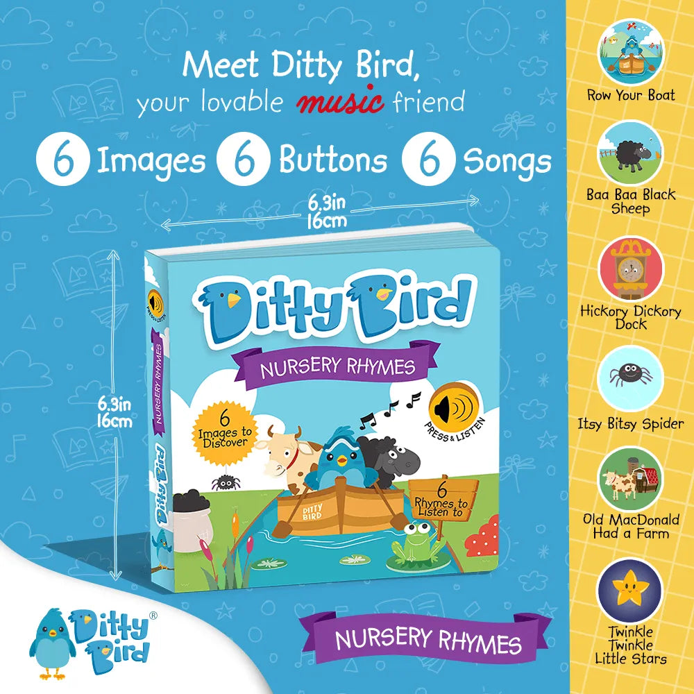 Ditty Bird Nursery Rhymes Interactive Sound Book, image 4