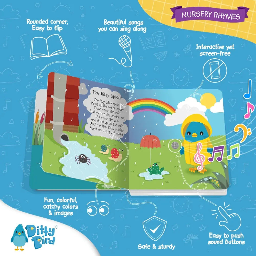 Ditty Bird Nursery Rhymes Interactive Sound Book, image 3