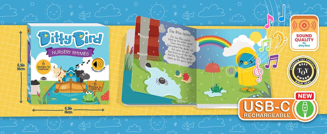 Ditty Bird Nursery Rhymes Interactive Sound Book, image 6