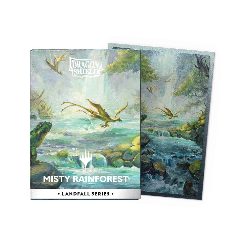 Dragon Shield Matte Dual Art Sleeves – MTG Landfall Series: Misty Rainforest, image 2