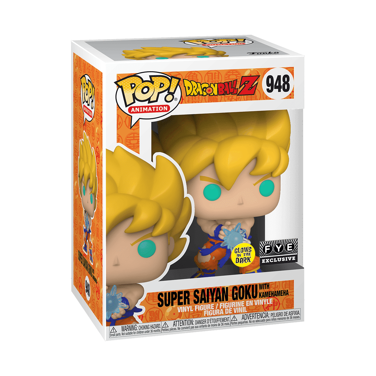 Funko Pop! Dragon Ball Z - Super Saiyan Goku with Kamehameha Wave Glow Vinyl Figure