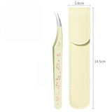 Fine Curved Tip Precision Craft Tweezers with Protective Case