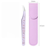 Fine Curved Tip Precision Craft Tweezers with Protective Case
