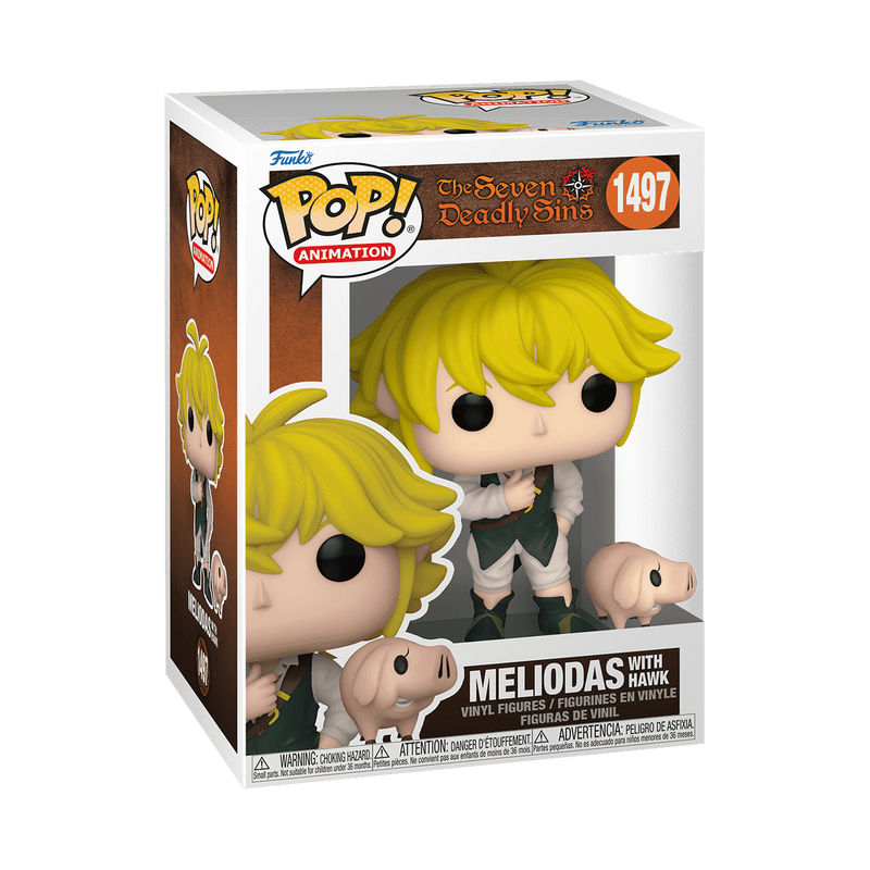 Funko Pop! & Buddy Seven Deadly Sins - Meliodas with Hawk Vinyl Figure, image 2