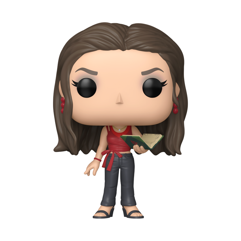 Funko Pop! vinyl figure of a character with long brown hair, red top, and black pants on a white background