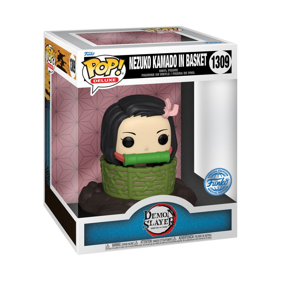 Funko Pop! Deluxe Demon Slayer - Nezuko in Basket Vinyl Figure