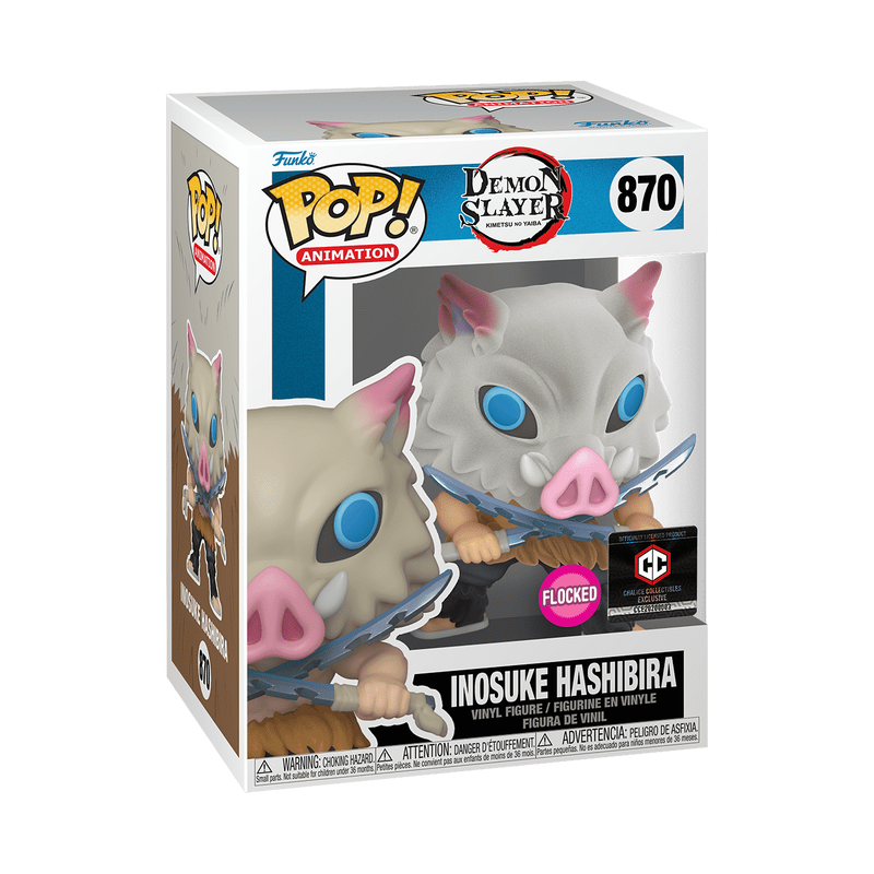 Funko Pop! Demon Slayer - Inosuke Flocked Vinyl Figure, image 2