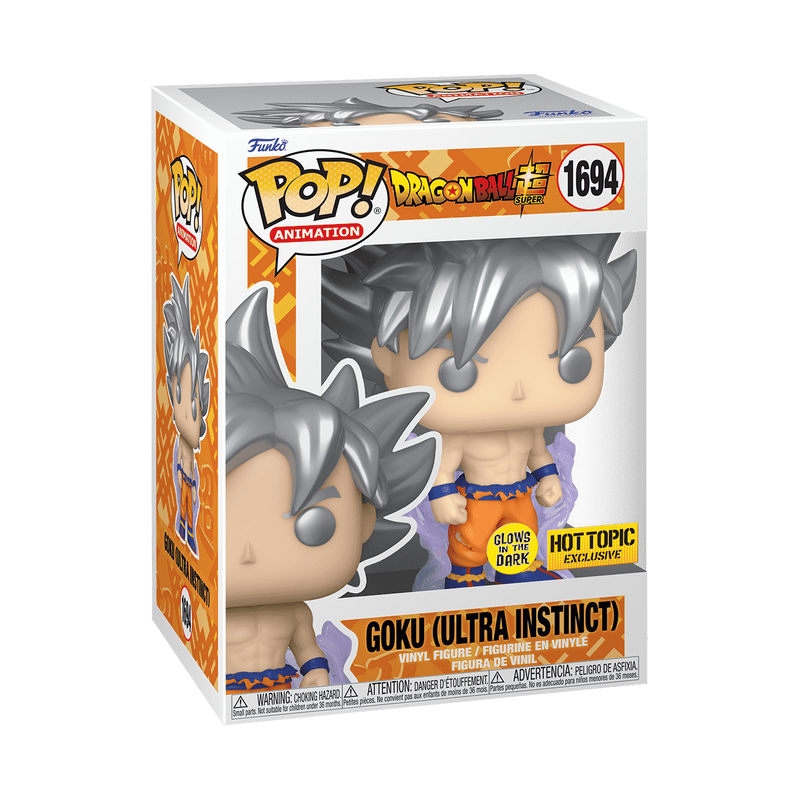 Funko Pop! Dragon Ball Super - Goku Ultra Instinct Glow Vinyl Figure