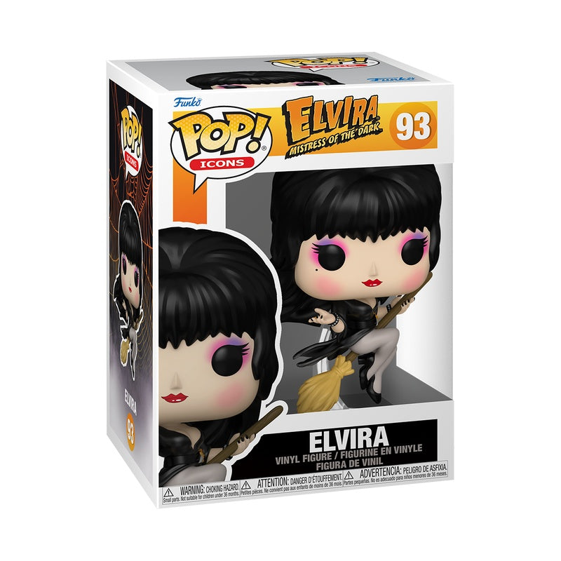 Funko Pop! Elvira - Elvira with Broom Vinyl Figure, image 2