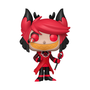 Funko Pop! Hazbin Hotel - Alastor Vinyl Figure featuring the Radio Demon in a vibrant design.