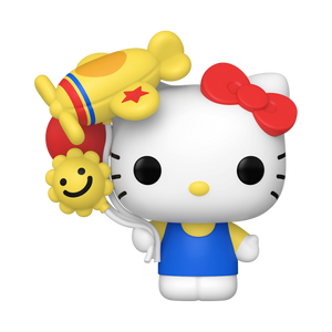 Funko Pop! Hello Kitty - Hello Kitty with Plane Vinyl Figure holding a yellow airplane balloon and a smiling balloon
