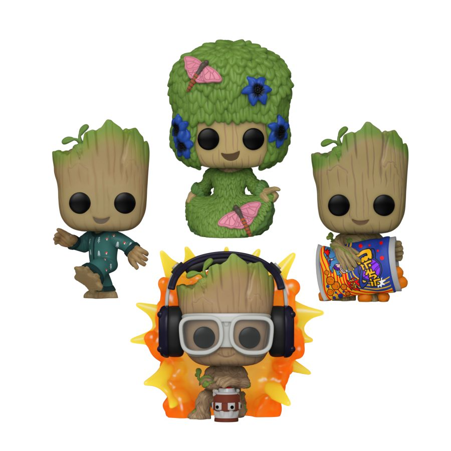 Funko Pop! I Am Groot 4 Packs Glow Vinyl Figure