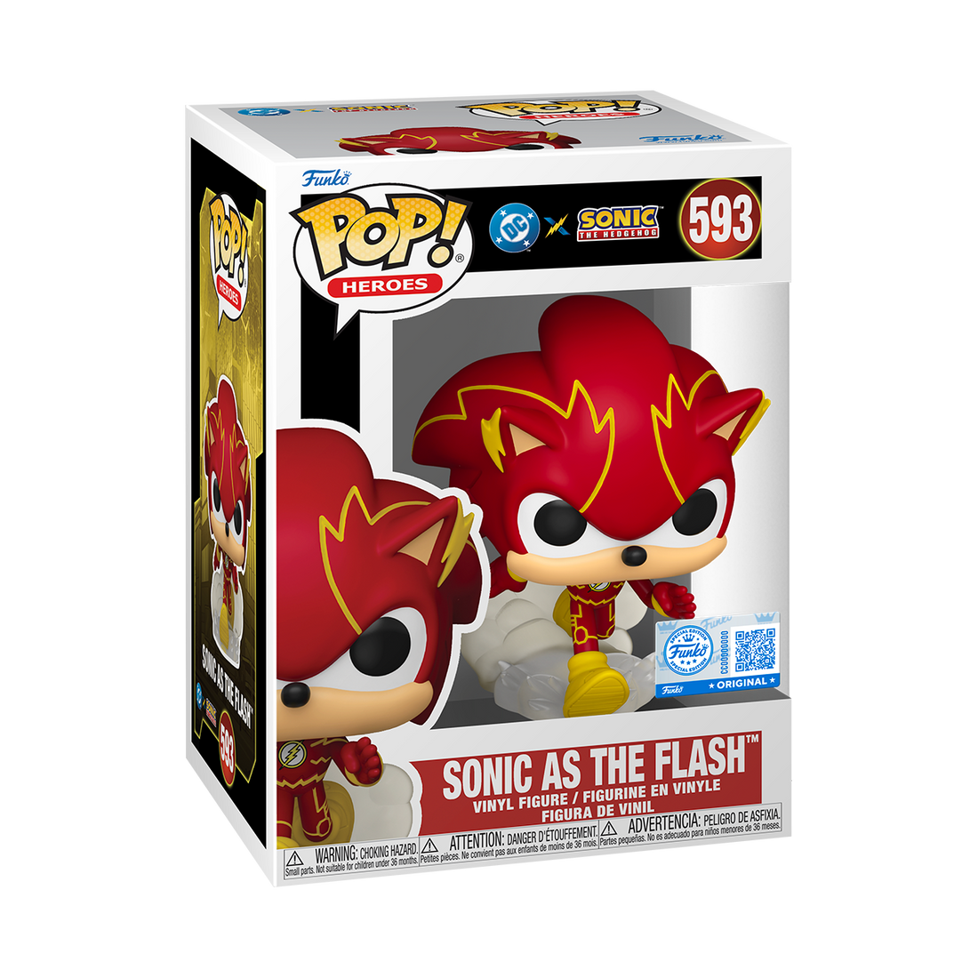 Funko Pop! Justice League X Sonic the Hedgehog - Sonic as Flash Vinyl Figure, image 2