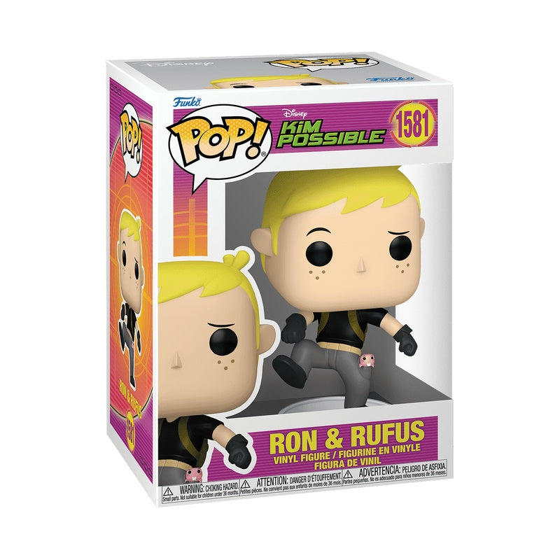 Funko Pop! Kim Possible - Ron with Rufus Vinyl Figure, image 2
