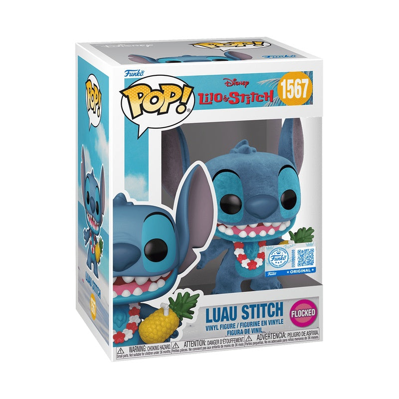 Funko Pop! Lilo & Stitch - Luau Stitch Flocked Vinyl Figure, OCARE NZ