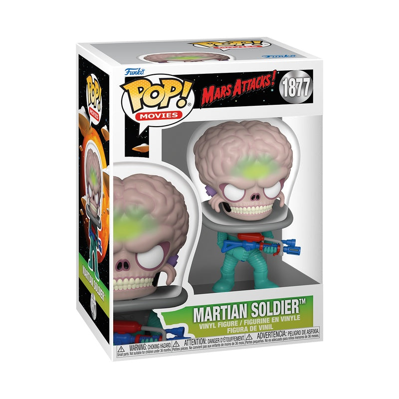 Funko Pop! Mars Attacks - Martian Soldier with Weapon Vinyl Figure, image 2