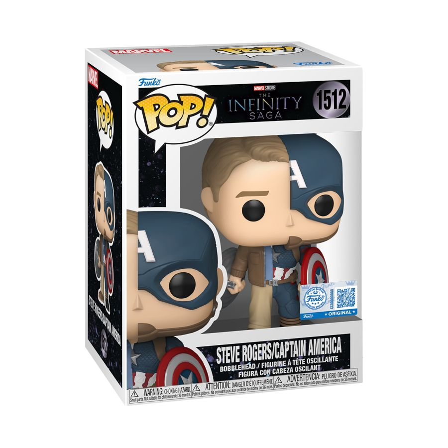 Funko Pop! Marvel: Infinity Saga - Captain America/Steve Rogers Split Vinyl Figure, image 2