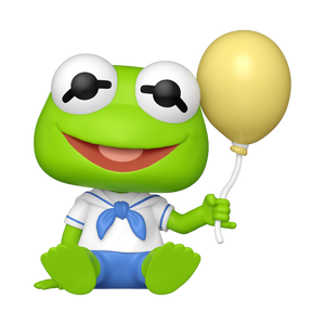 Funko Pop! Muppets - Baby Kermit Vinyl Figure holding a yellow balloon, perfect for Muppet collectibles.