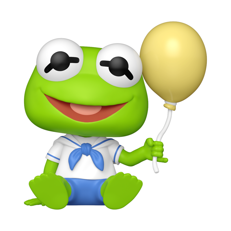 Funko Pop! Muppets - Baby Kermit Vinyl Figure holding a yellow balloon, perfect for Muppet collectibles.