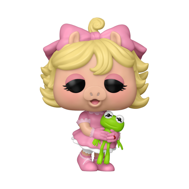 Funko Pop! Muppets - Baby Piggy Vinyl Figure holding Kermit the Frog in a cute pose.