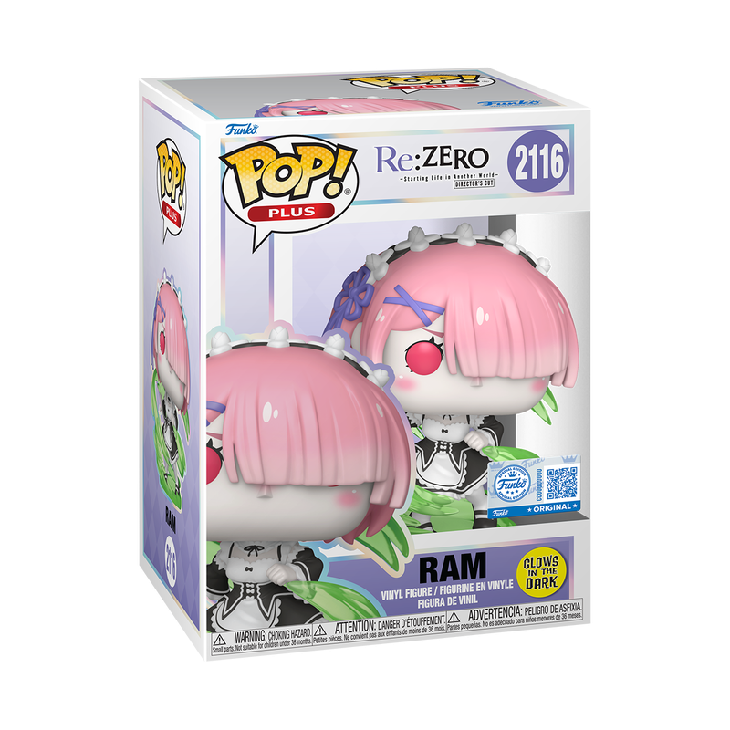 Funko Pop! Plus Re:ZERO - Ram (Wind Magic)  Glow Vinyl Figure