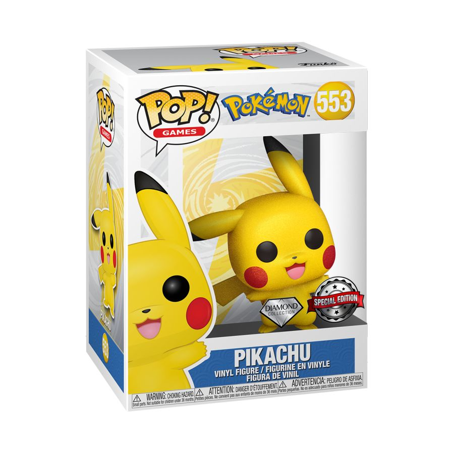 Funko Pop! Pokemon - Pikachu Waving Diamond Glitter Vinyl Figure, image 2