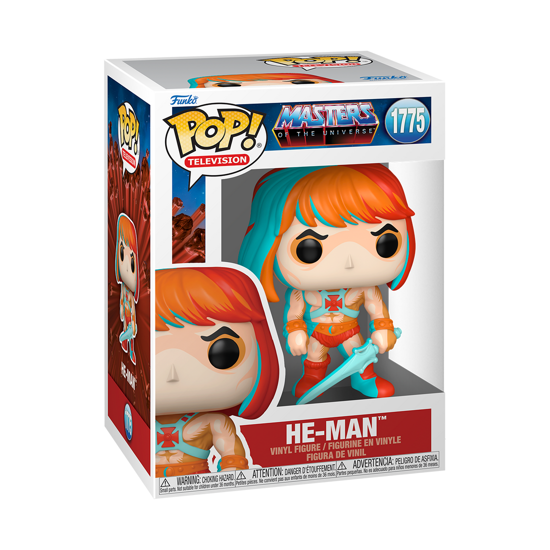 Funko Pop! MotU - He-Man (Retro Neon Deco) Vinyl Figure, image 2