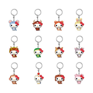 Funko Mystery Pop! Keychain Hello Kitty - Animal keychains featuring various Sanrio characters in Zodiac designs.
