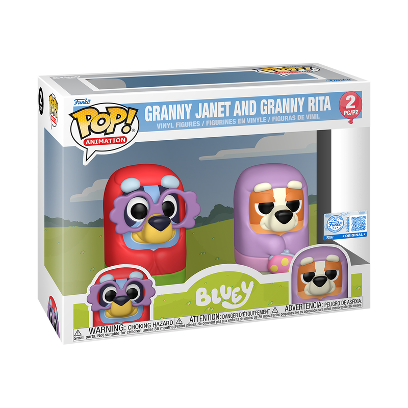 Funko Pop! Bluey - Granny Janet & Granny Rita 2-Pack Vinyl Figure, image 2