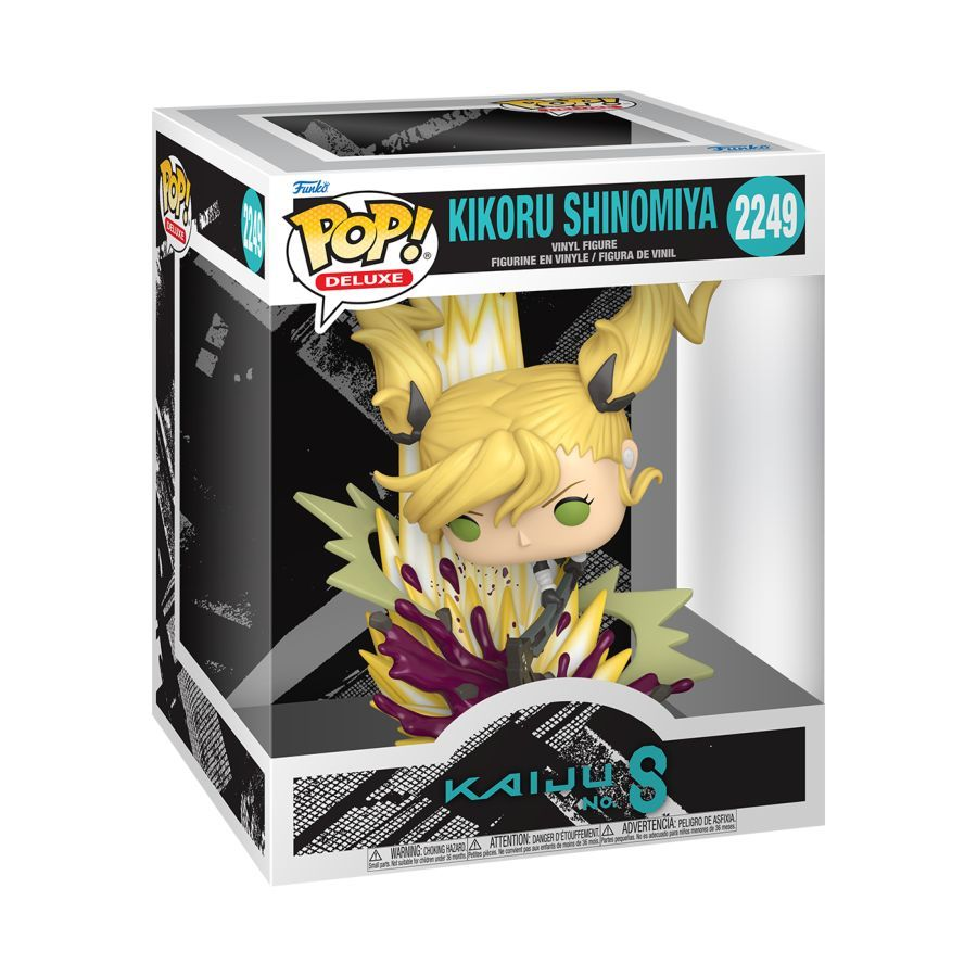 Funko Pop! Deluxe Kaiju No.8 - Kikoru (Axe Slam) Vinyl Figure in packaging, showcasing dynamic pose and design.