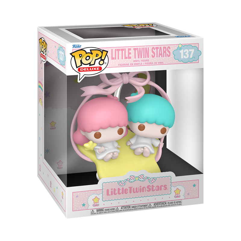 Funko Pop! Deluxe  Little Twin Stars Vinyl Figure in stylish display box featuring Kiki and Lala.