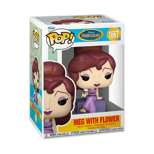 Funko Pop! Hercules (1997) - Megara with Flower Vinyl Figure in display box, featuring charming Megara design.