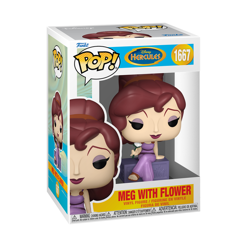 Funko Pop! Hercules (1997) - Megara with Flower Vinyl Figure in display box, featuring charming Megara design.