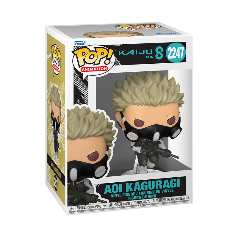 Funko Pop! Kaiju No.8 - Aoi Kaguragi Vinyl Figure in packaging, featuring stylized design and anime character detail.