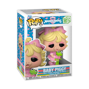 Funko Pop! Muppets - Baby Piggy Vinyl Figure in display box with Kermit plush