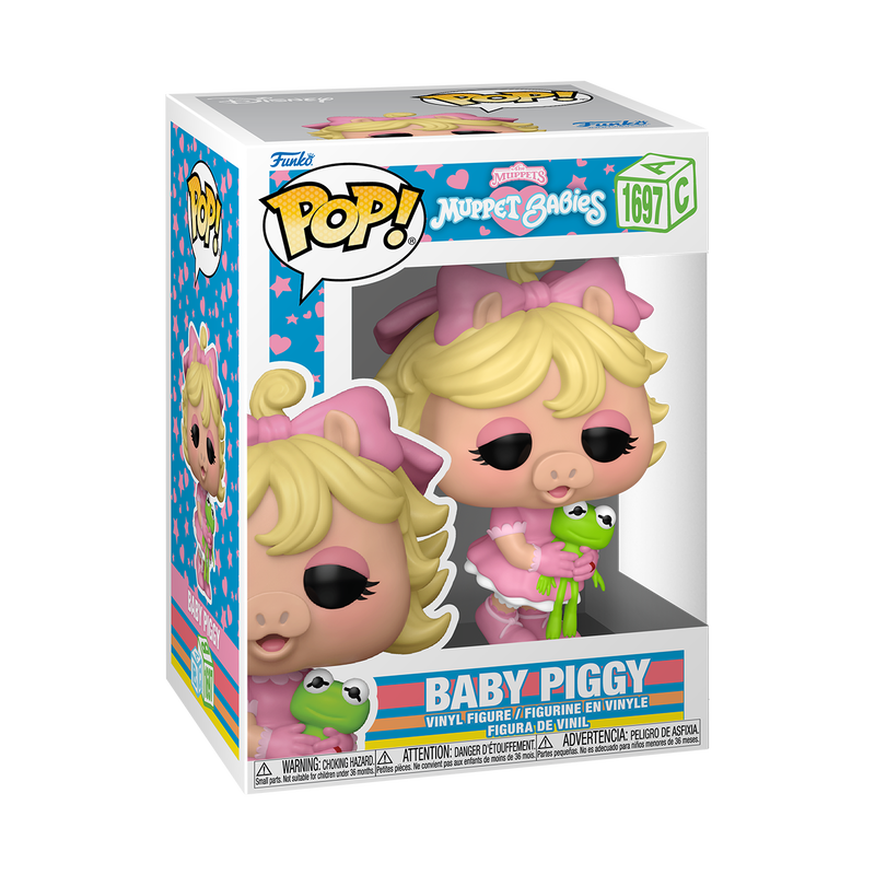 Funko Pop! Muppets - Baby Piggy Vinyl Figure in display box with Kermit plush