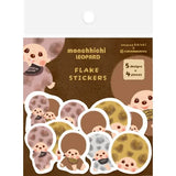 Furukawa Shiko Monchhichi Washi Flake Stickers - 20 Pieces