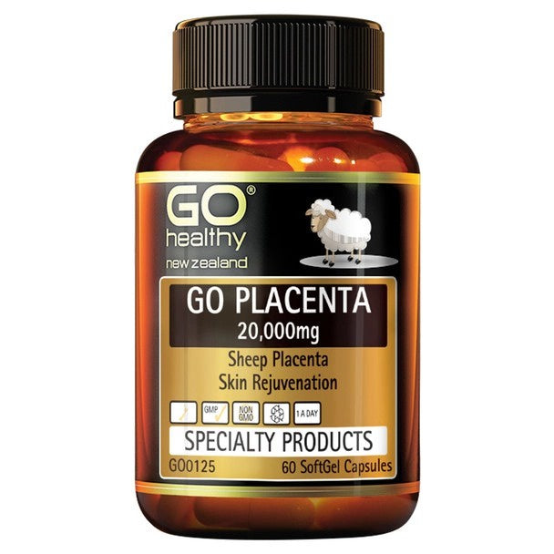 GO Healthy Go Placenta 20000mg 60 Capsules EXP:11/2024