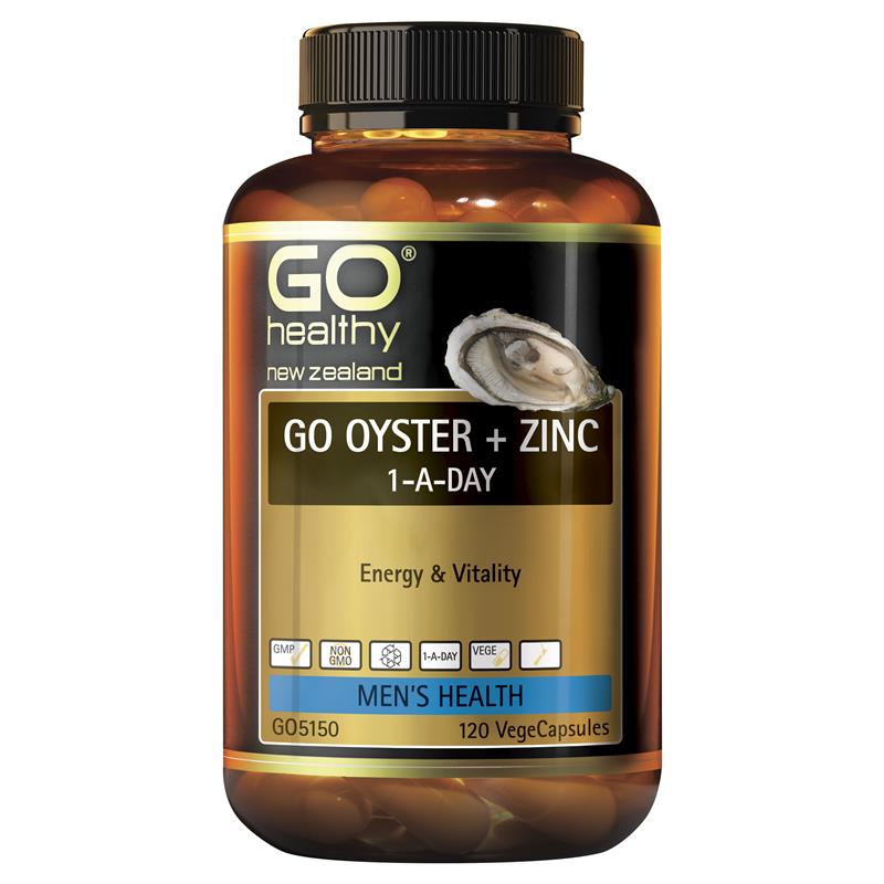 GO Healthy Go Oyster + Zinc 120 Vege Capsules