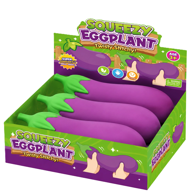 Giant Squeezy Eggplant Slow-Rise Squishy