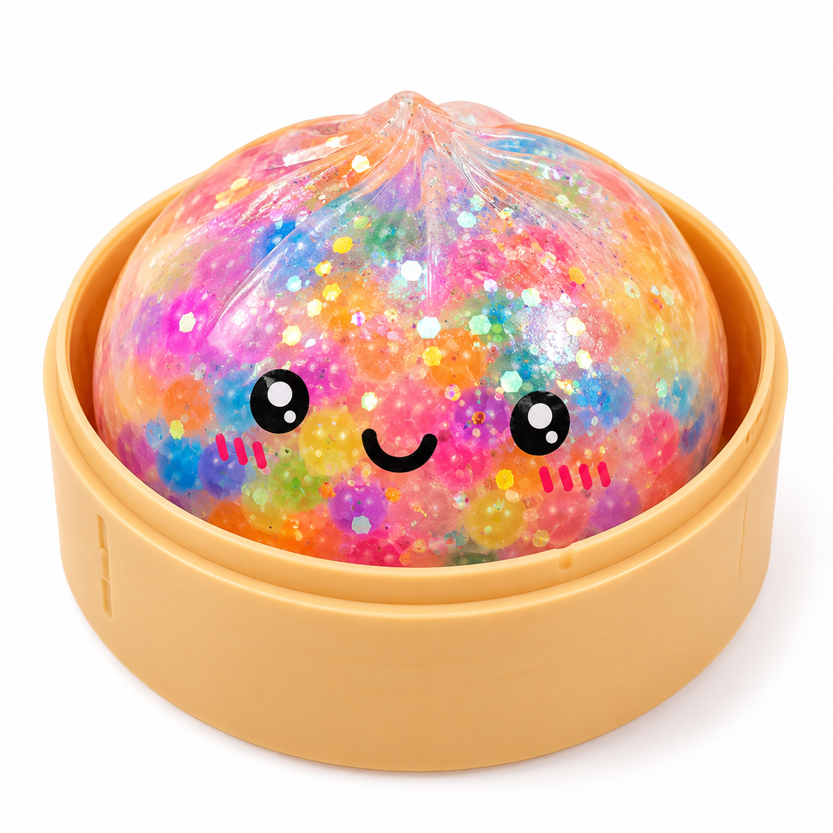 Glitter Beaded Mini Dumpling Squishy Toy
