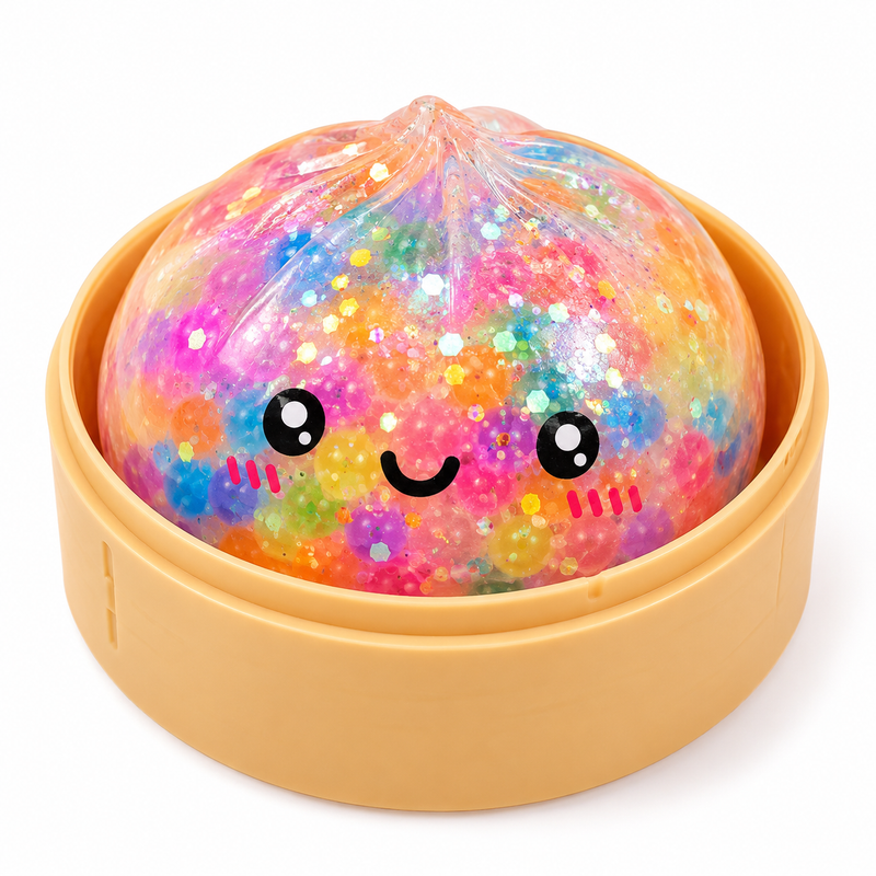 Glitter Beaded Mini Dumpling Squishy Toy